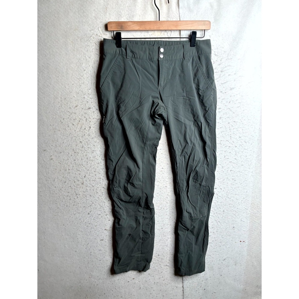 Columbia Saturday Trail Pants Womens 6 Green Omni Shield Straight Leg Outdoor